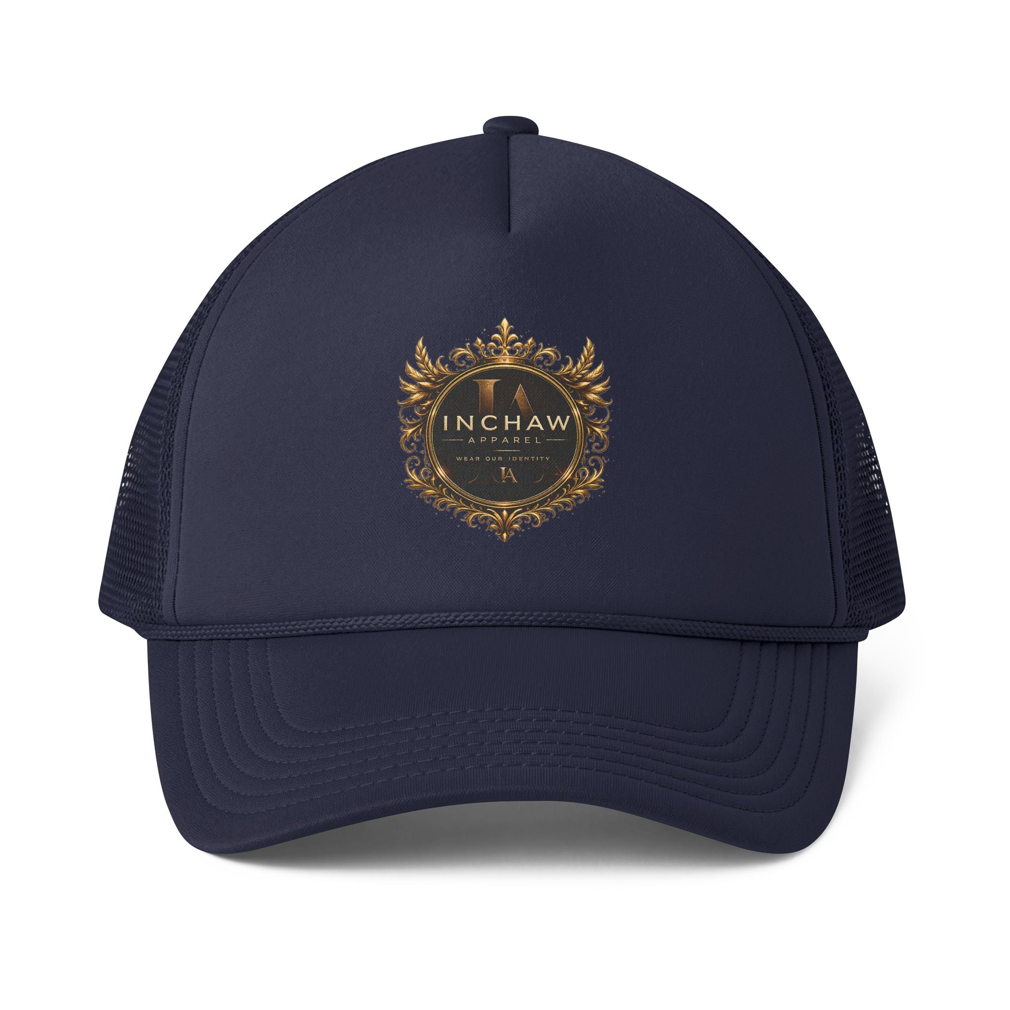 Inchaw Apparel "Vintage Gold Crest" Foam Mesh-Back Cap