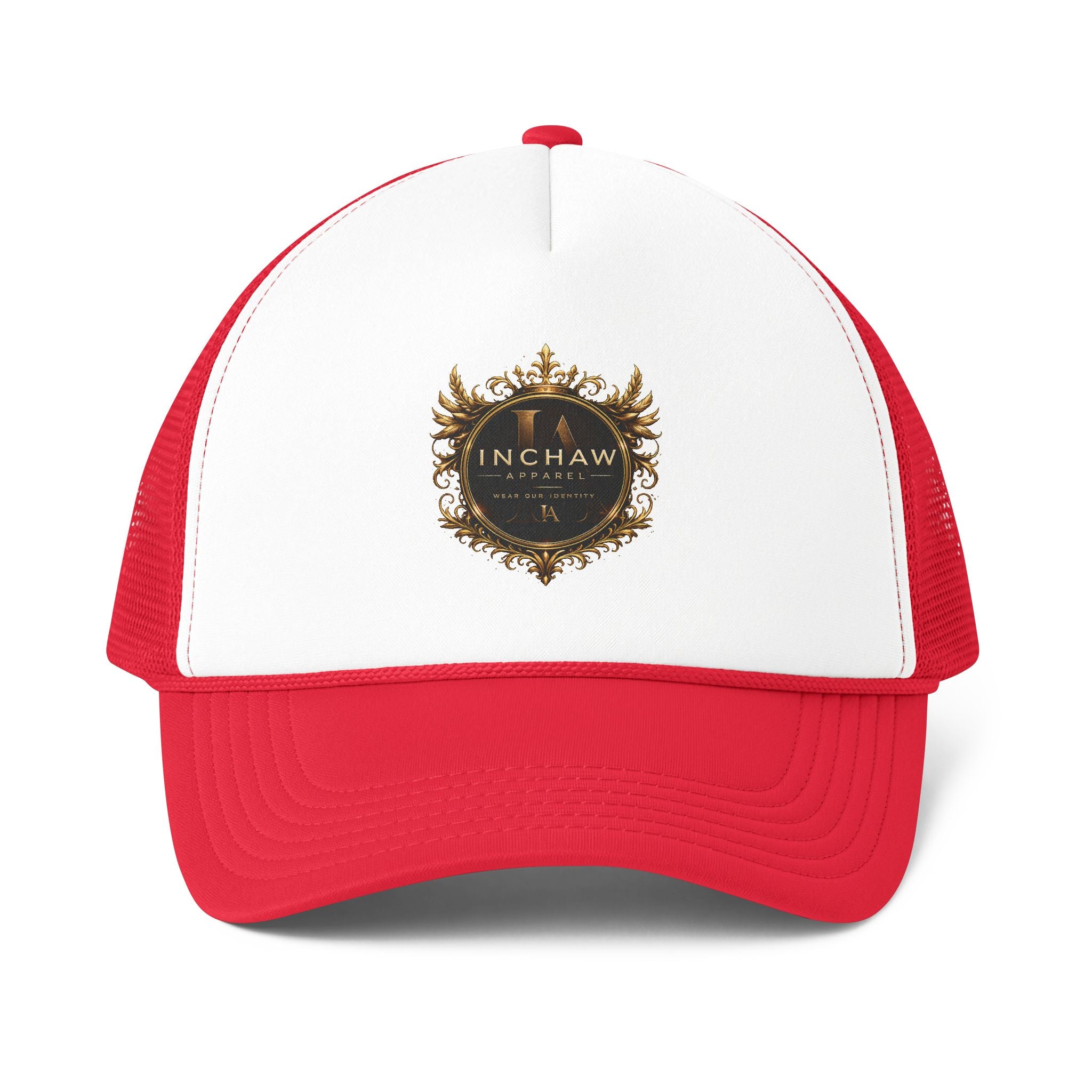 Inchaw Apparel "Vintage Gold Crest" Foam Mesh-Back Cap