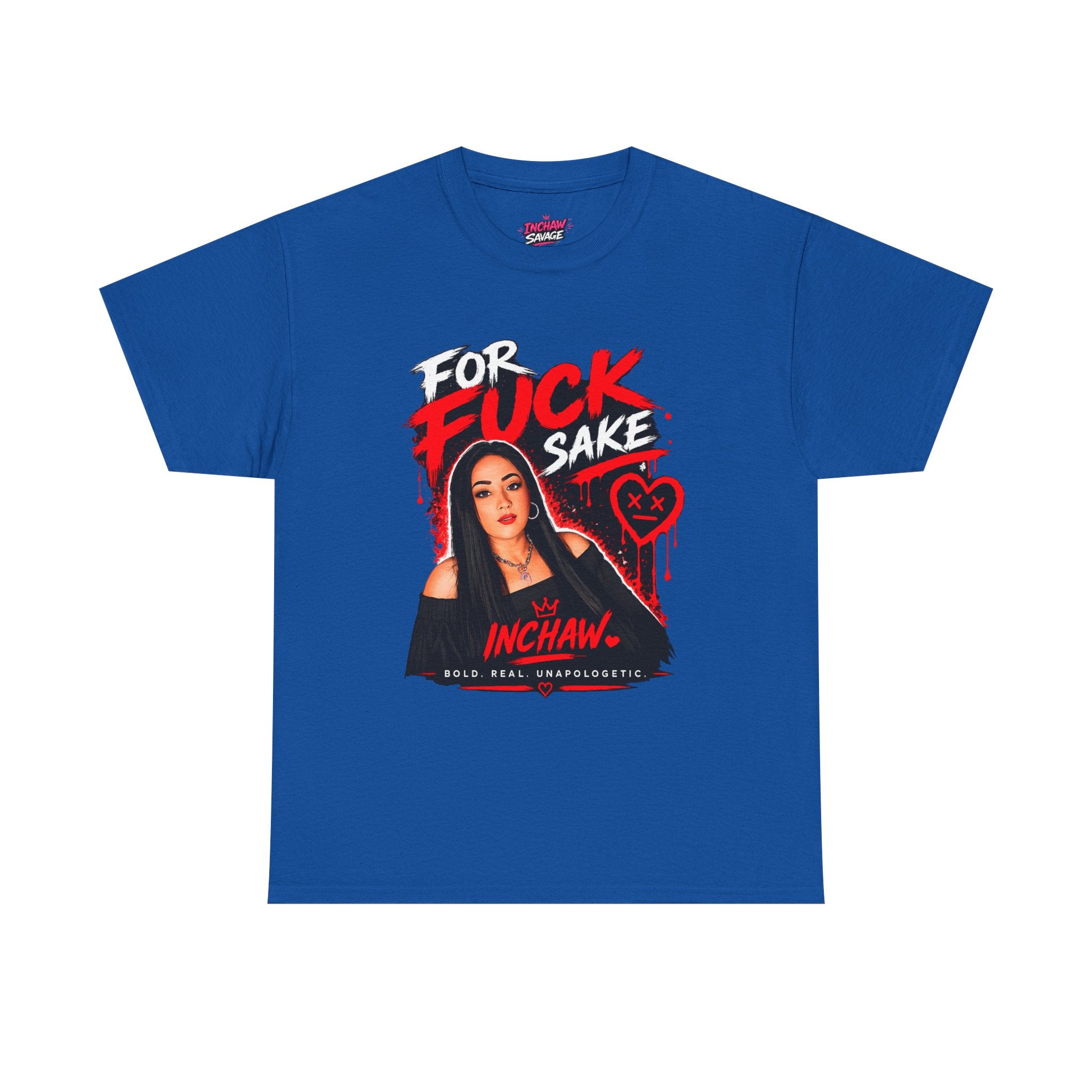 Inchaw Apparel "For F*ck Sake, red graffiti heart" T-Shirt