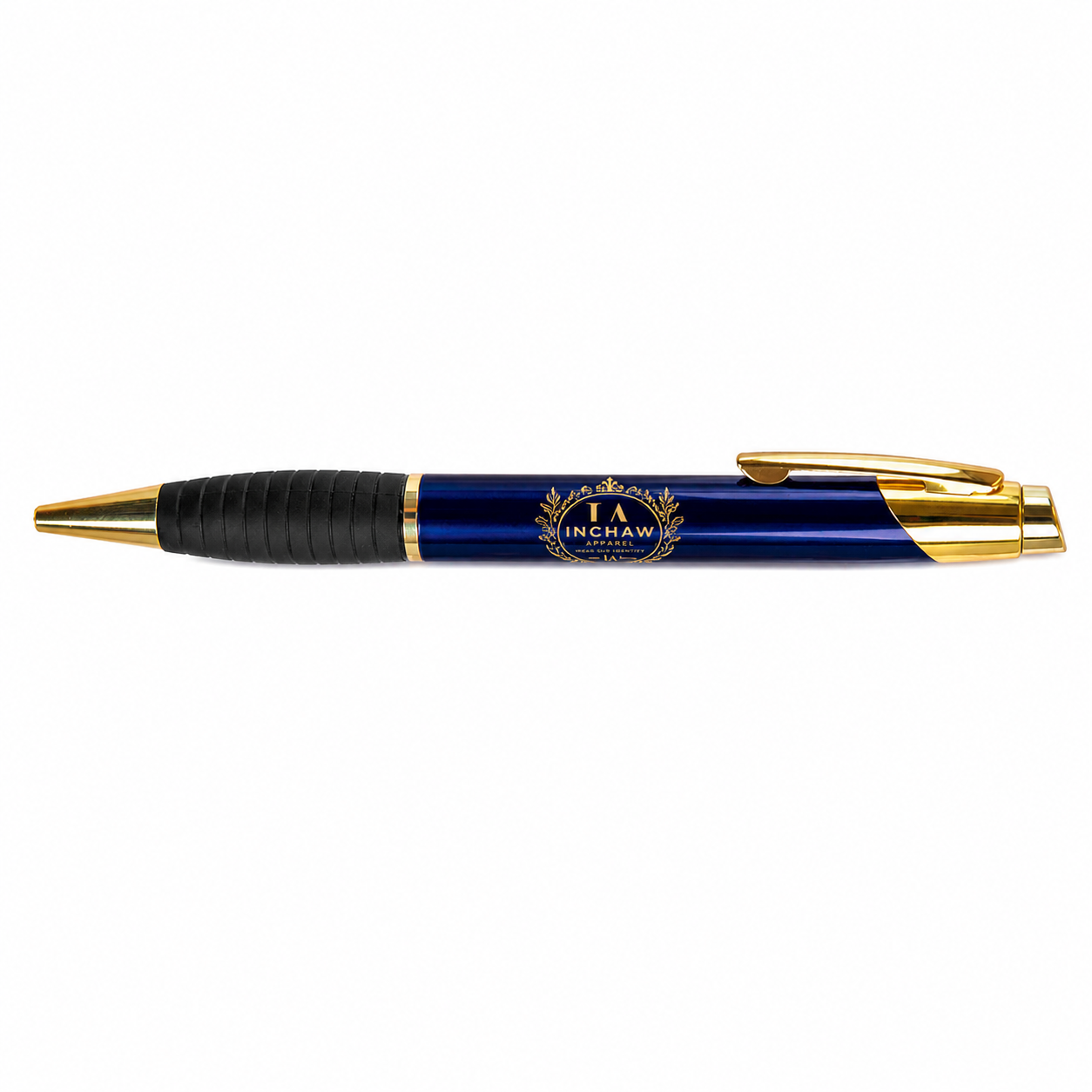 Inchaw Apparel "Vintage Gold Crest" Engraved Brass Ballpoint Pen