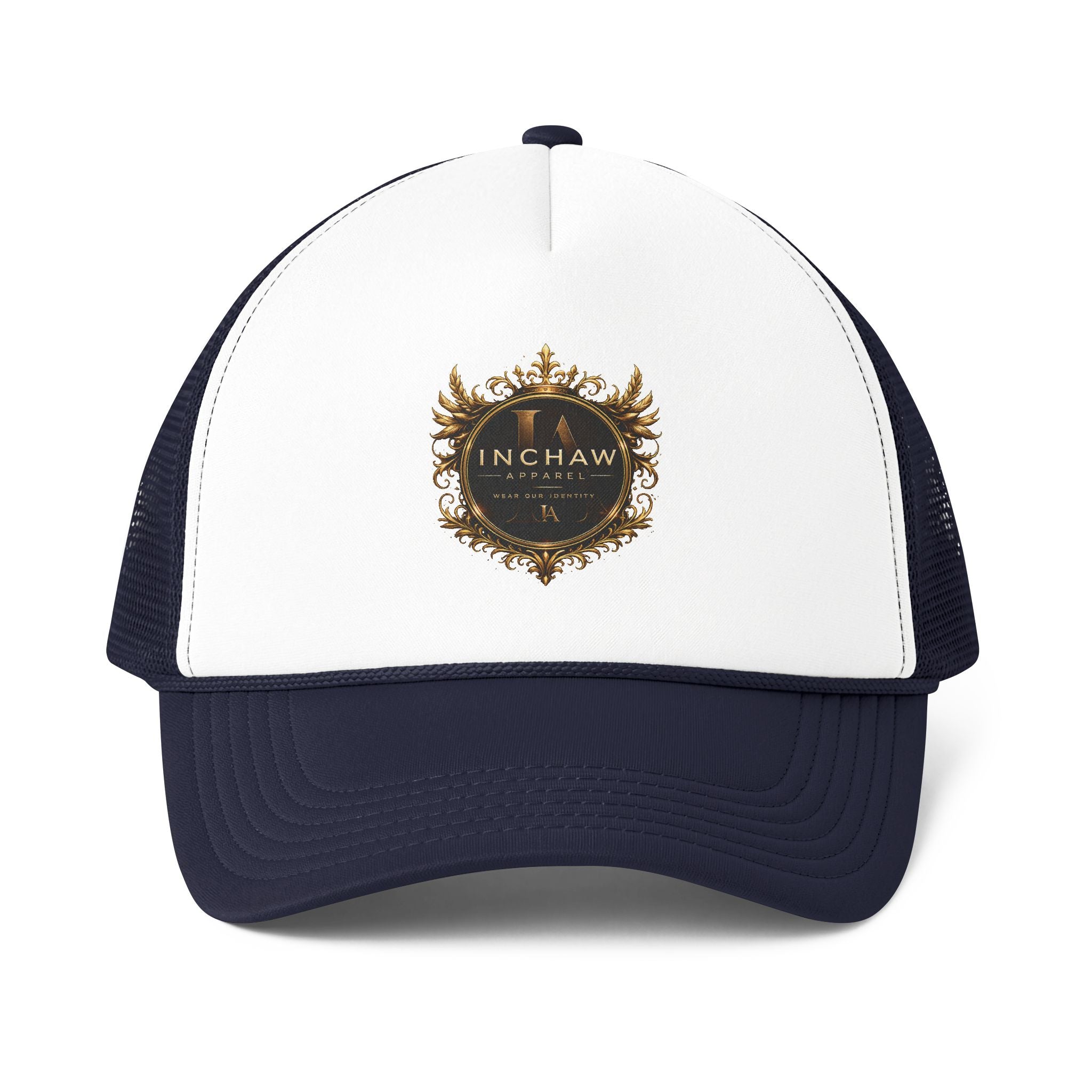 Inchaw Apparel "Vintage Gold Crest" Foam Mesh-Back Cap
