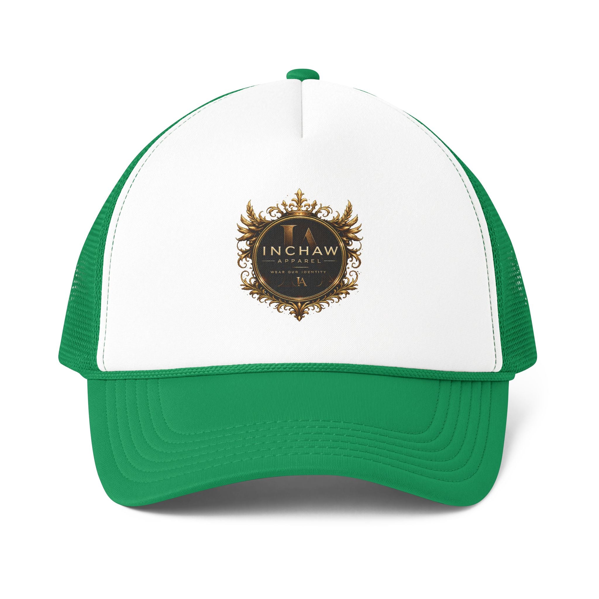 Inchaw Apparel "Vintage Gold Crest" Foam Mesh-Back Cap