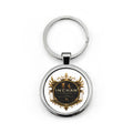 Inchaw Apparel "Vintage Gold Crest"  Round Stainless Steel Keychain