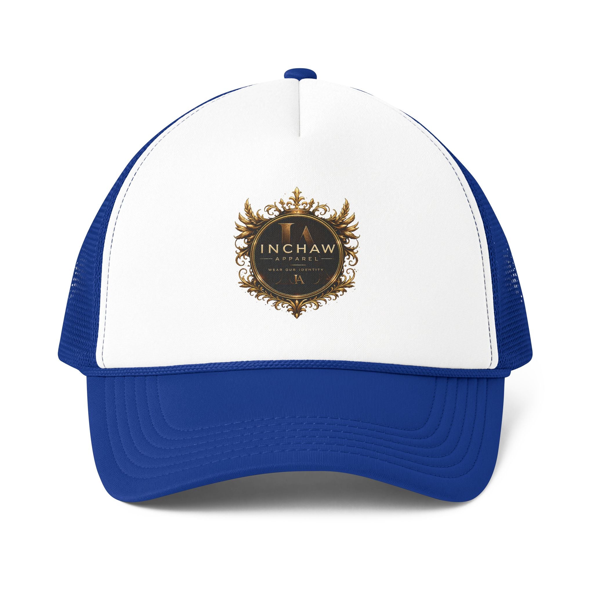 Inchaw Apparel "Vintage Gold Crest" Foam Mesh-Back Cap