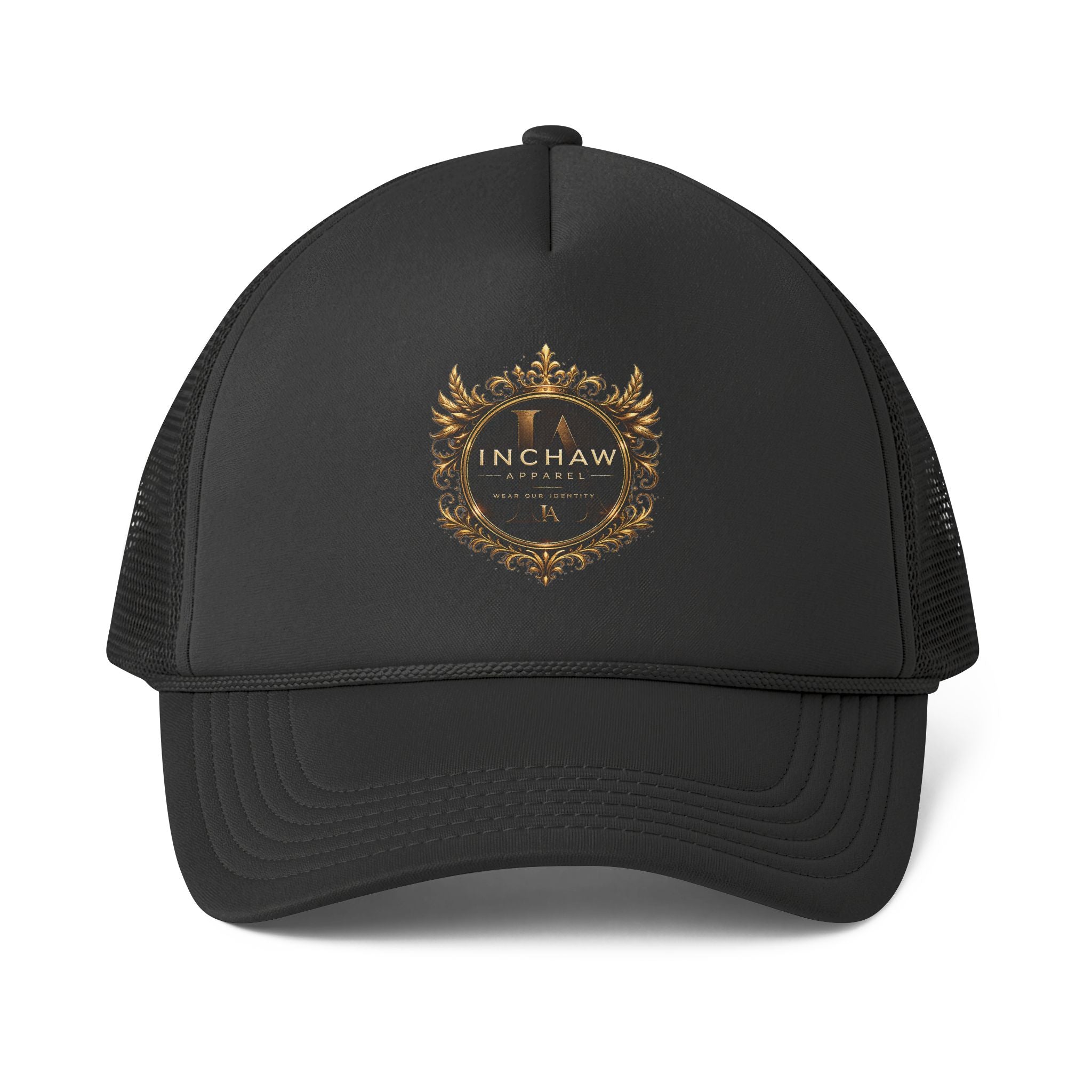 Inchaw Apparel "Vintage Gold Crest" Foam Mesh-Back Cap