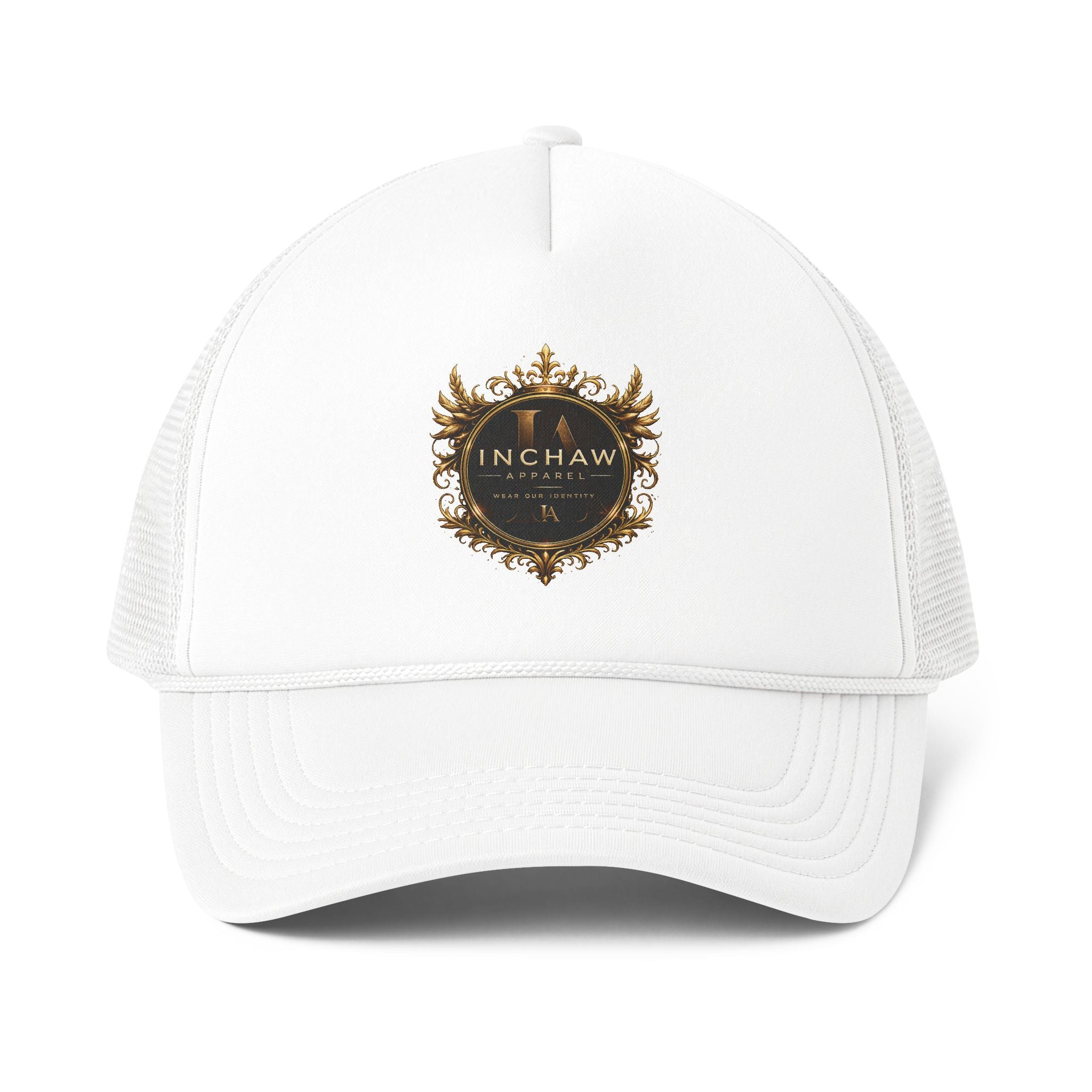 Inchaw Apparel "Vintage Gold Crest" Foam Mesh-Back Cap